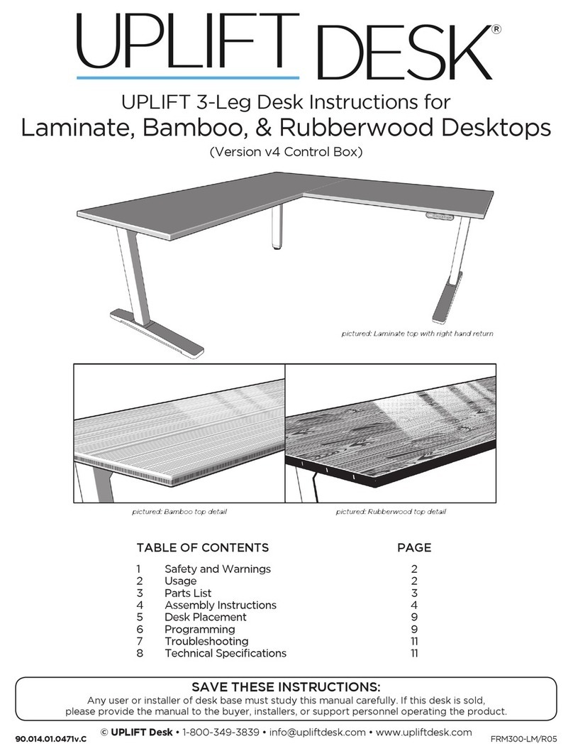 Uplift Desk Laminate Assembly instructions