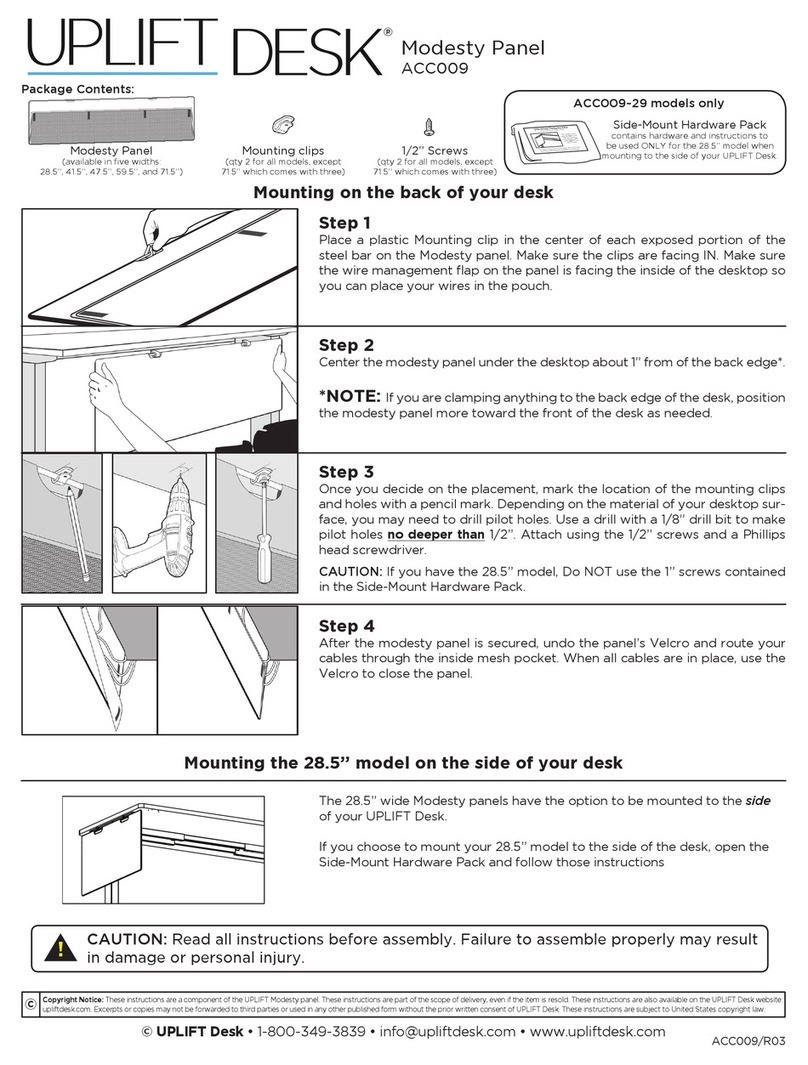 Uplift Desk ACC009 User manual Uplift Desk ACC009 User manual