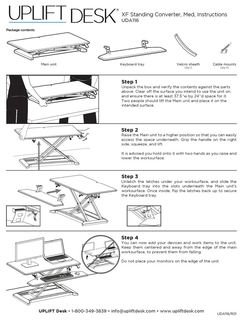 Uplift Desk UDA116 instructions