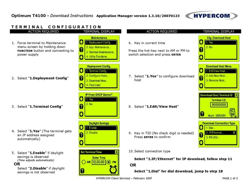 Hypercom Optimum T4100 instructions
