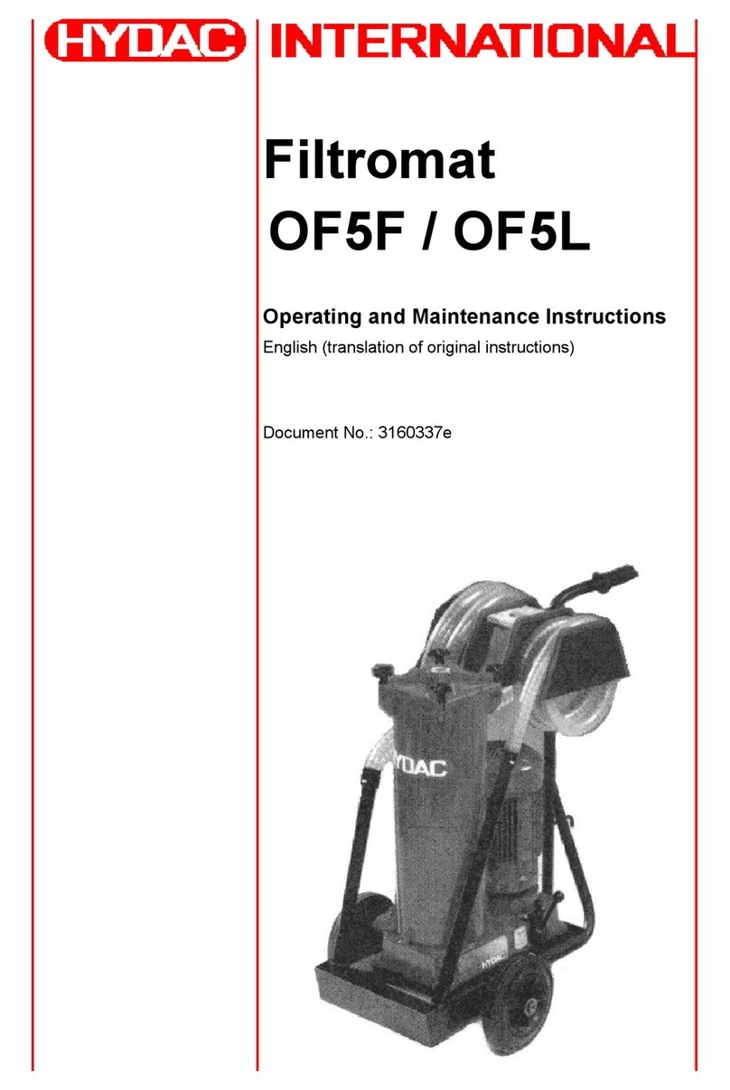 Hydac Filtromat OF5F Operating and maintenance instructions