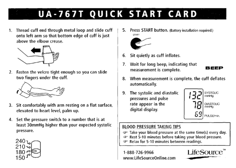 LifeSource UA-767T User manual LifeSource UA-767T User manual