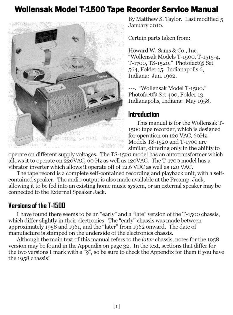 Wollensak T-1500 Service manual