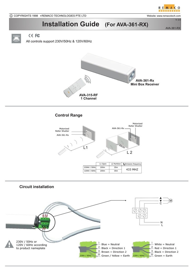 Remaco AVA-361-RX installation guide
