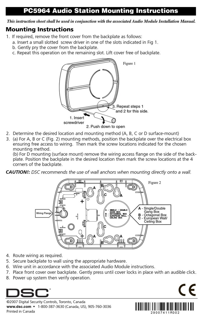 DSC PC5964 Mounting instructions