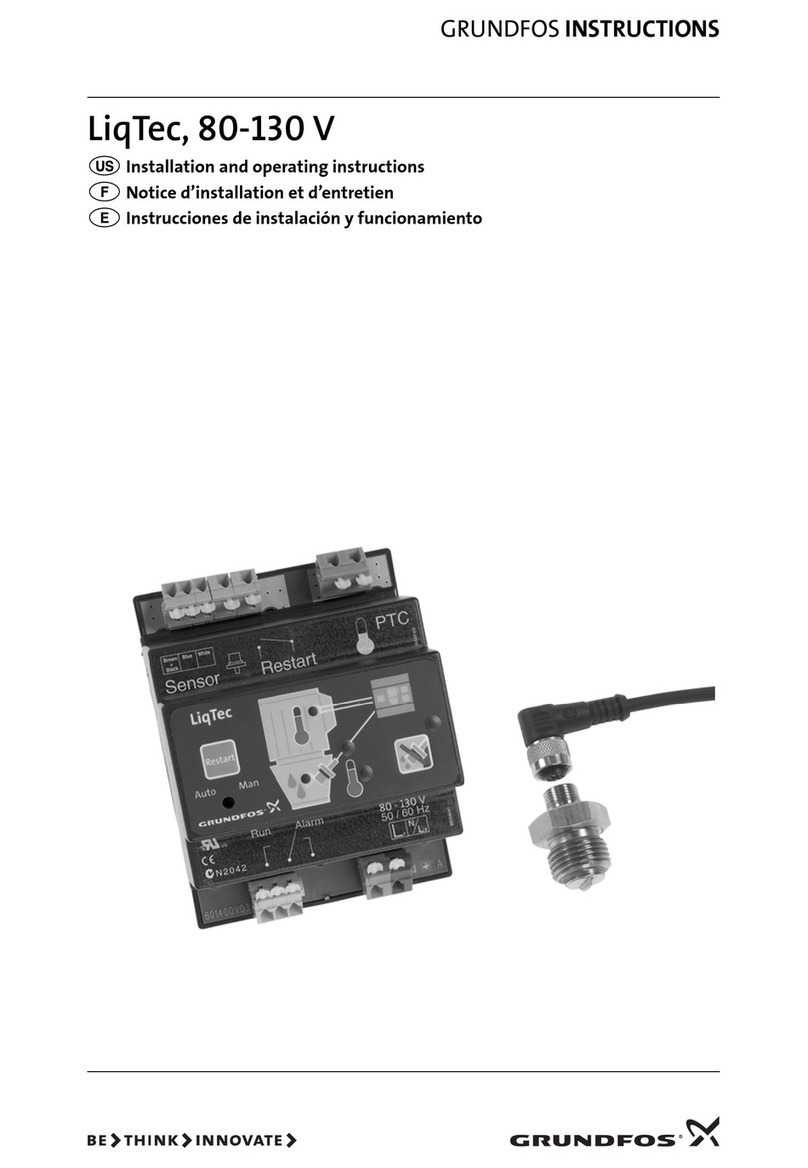 Grundfos LiqTec Installation and operating instructions