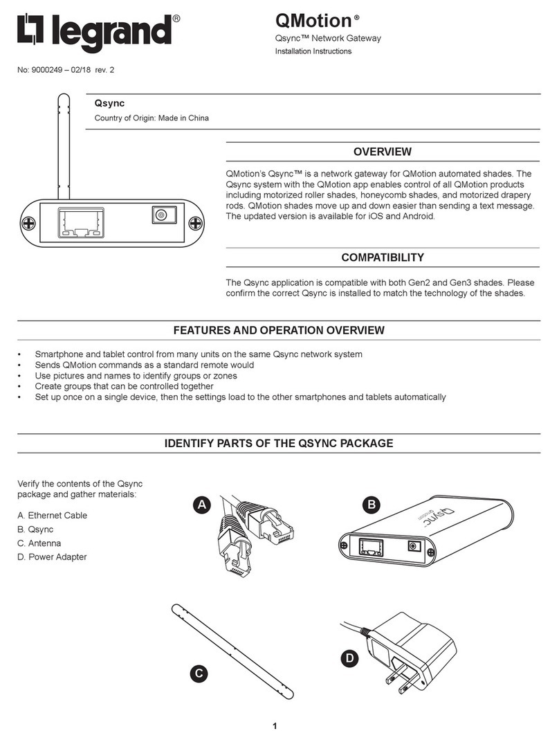 LEGRAND QMotion Qsync User manual