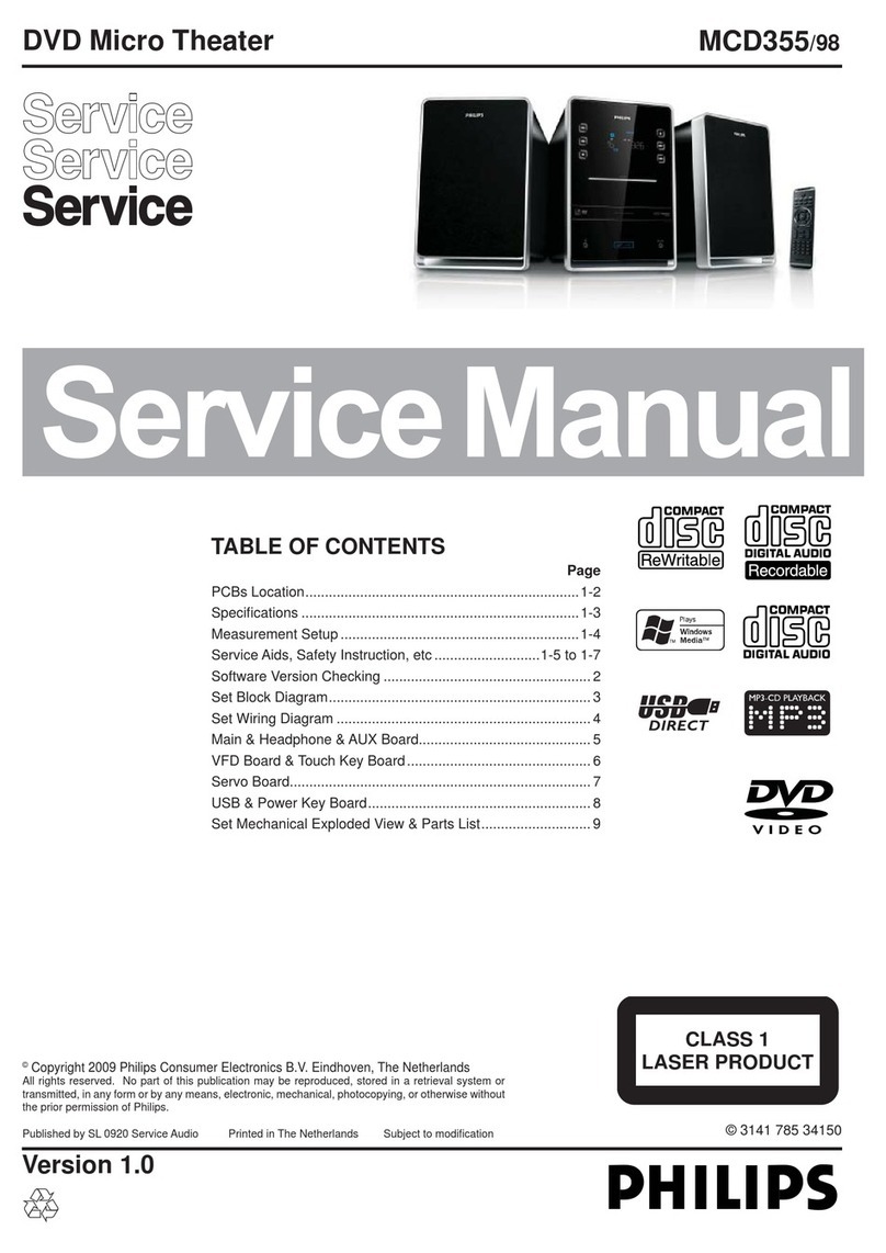 Philips MCD355 Service manual