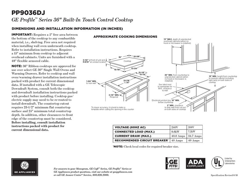 GE Profile PP9036DJ Manual GE Profile PP9036DJ Manual