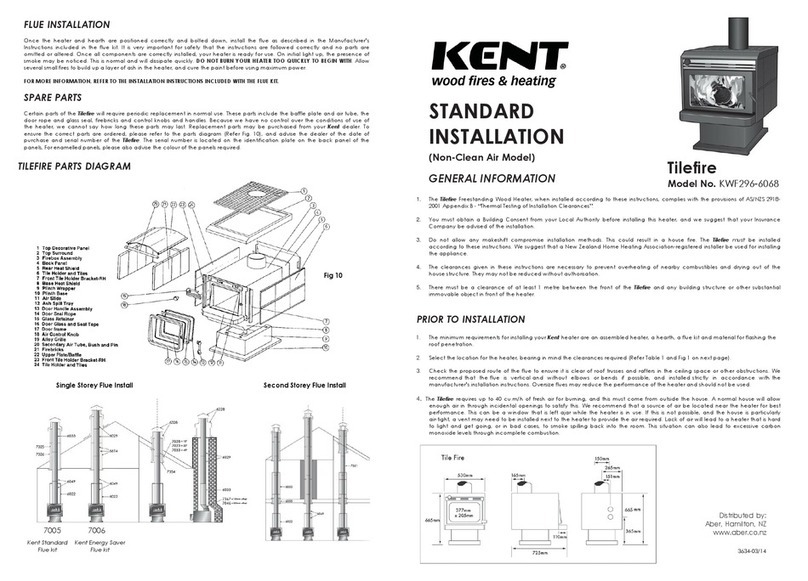 KENT Tilefire KWF296-6068 User manual