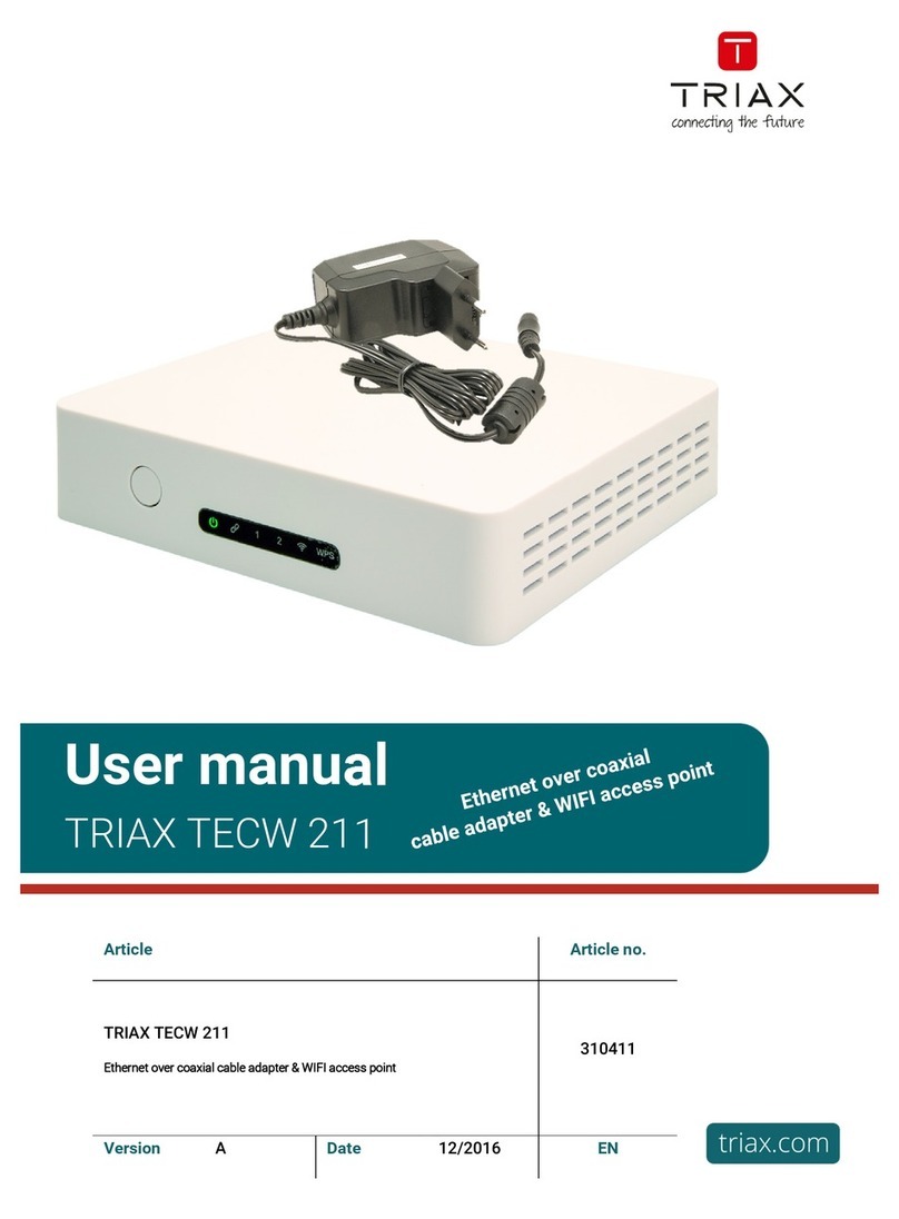 Triax TECW 211 user manual