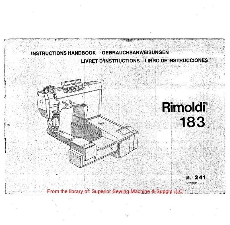 Rimoldi 183 Instruction handbook