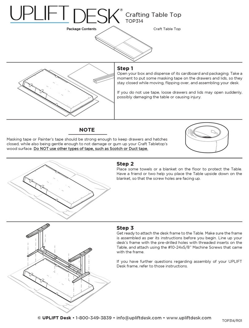 Uplift Desk TOP314 User manual Uplift Desk TOP314 User manual