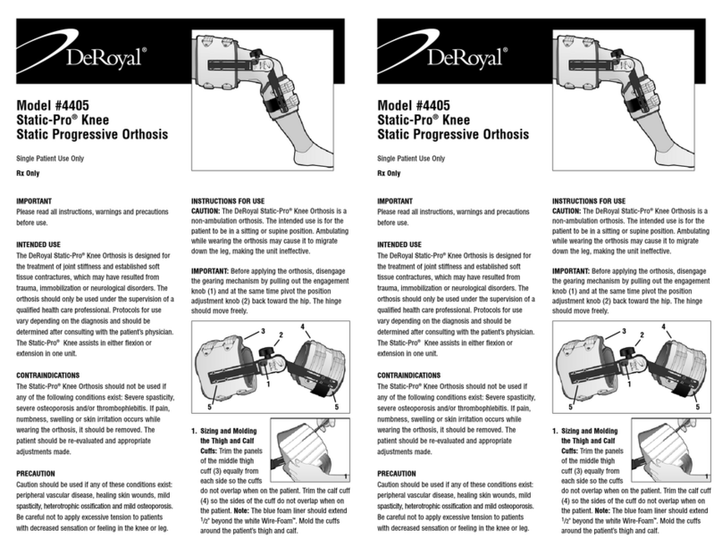 DeRoyal Static-Pro Knee 4405 User manual