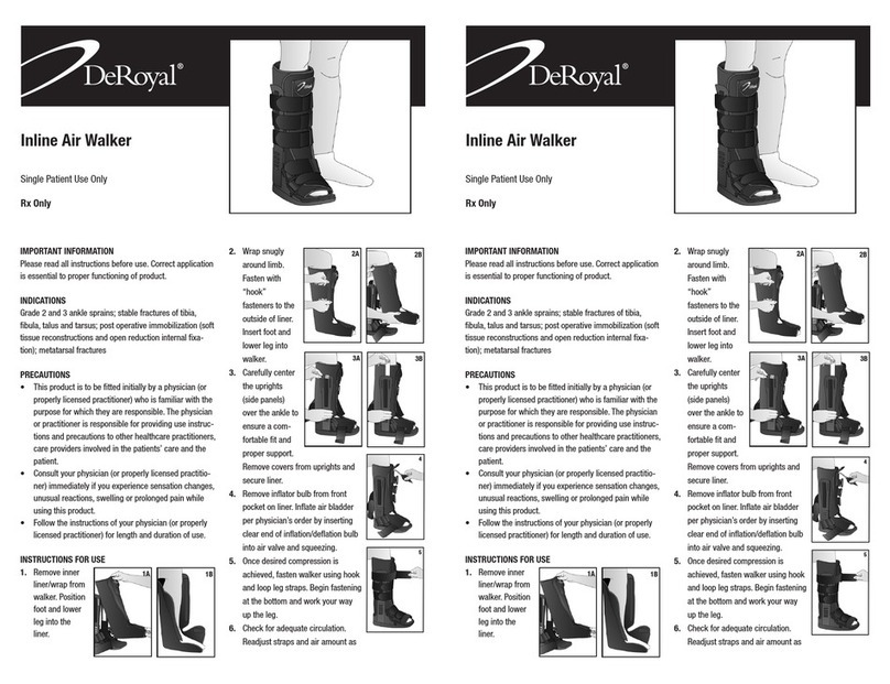 DeRoyal Inline Air Walker Instructions for use