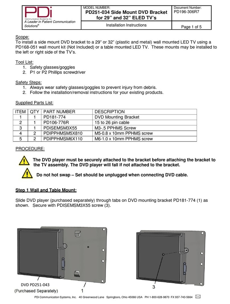 PDi PD251-034 installation instructions