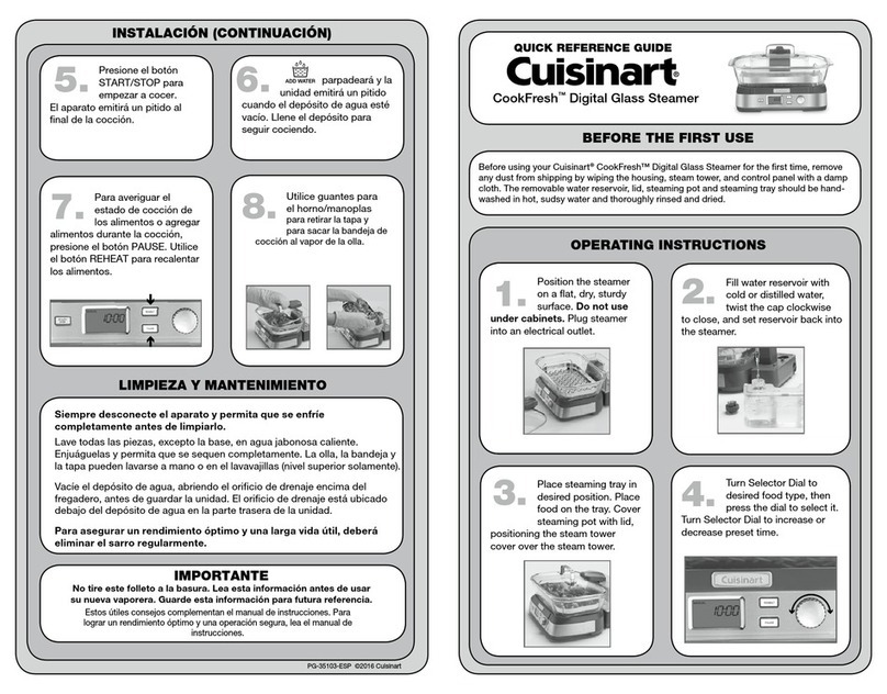 Cuisinart CookFresh STM-1000 User manual