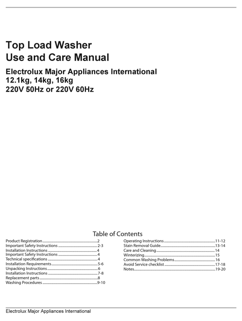 Electrolux MLTU16*GAWB series User manual