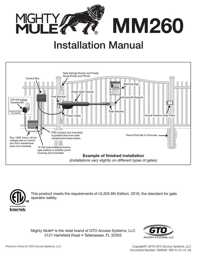 Mighty Mule MM260 installation manual