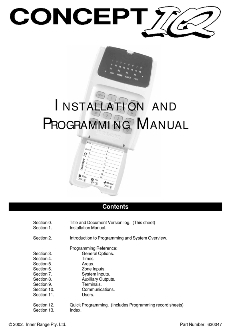Inner Range CONCEPT IQ Installation and programming manual