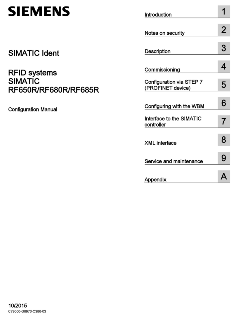 Siemens SIMATIC RF650R Instruction sheet