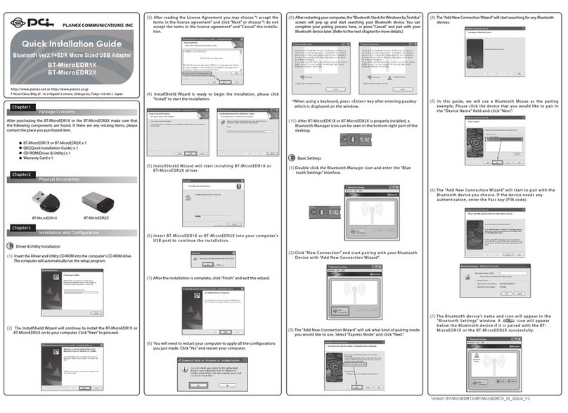 Planex BT-MicroEDR1X User manual