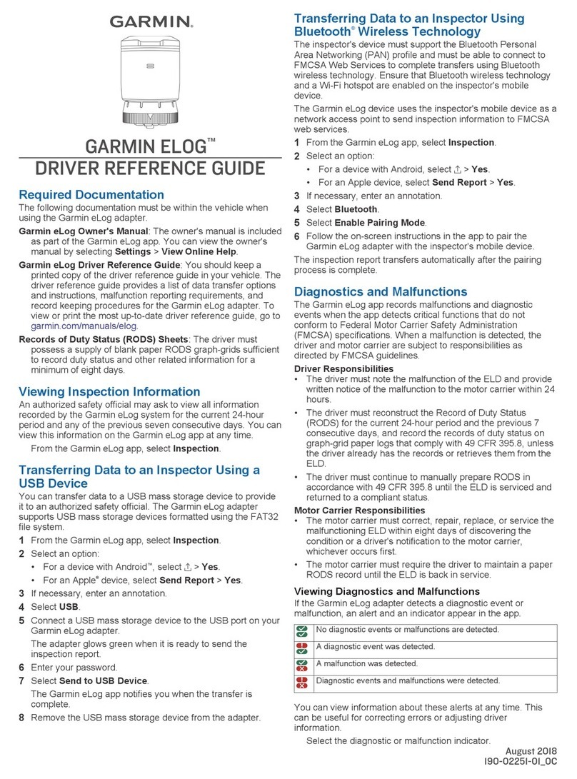 Garmin ELOG Driver reference guide