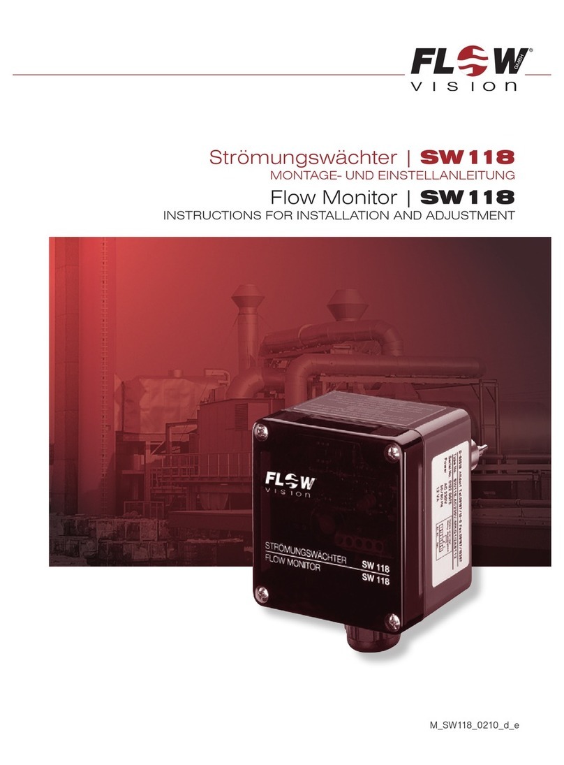 Flow vision SW118 Installation and adjustment instructions