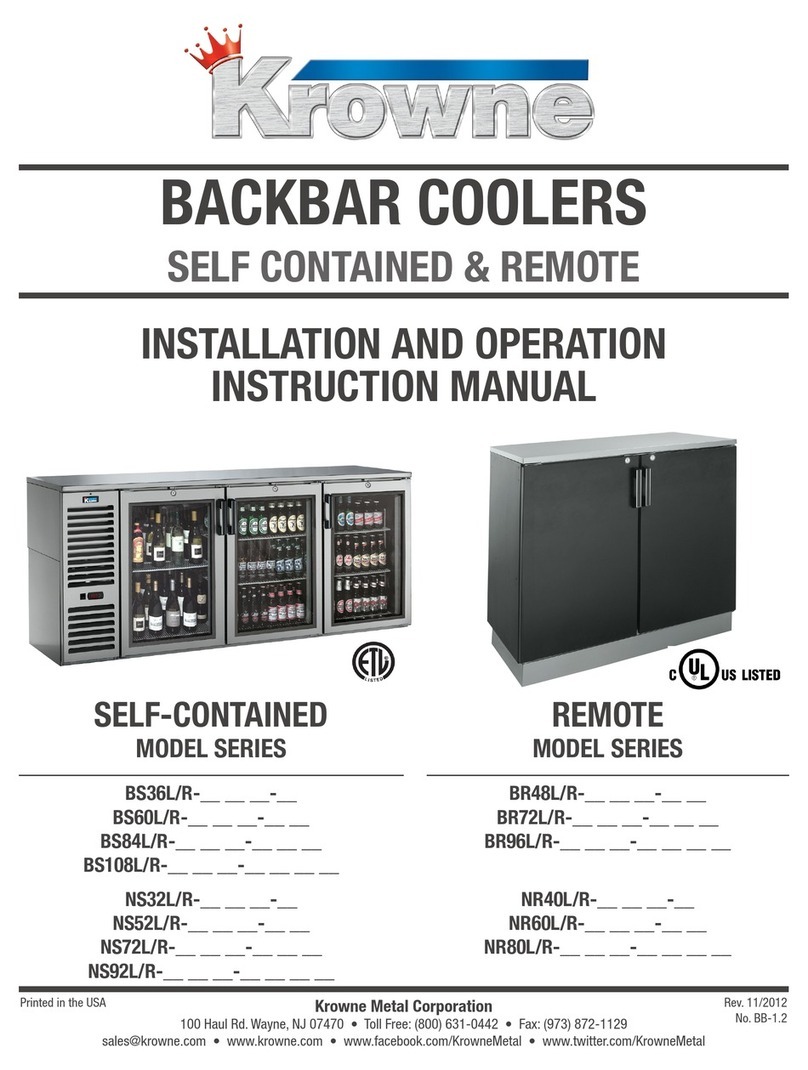 Krowne BS36L series Installation and operation instruction manual