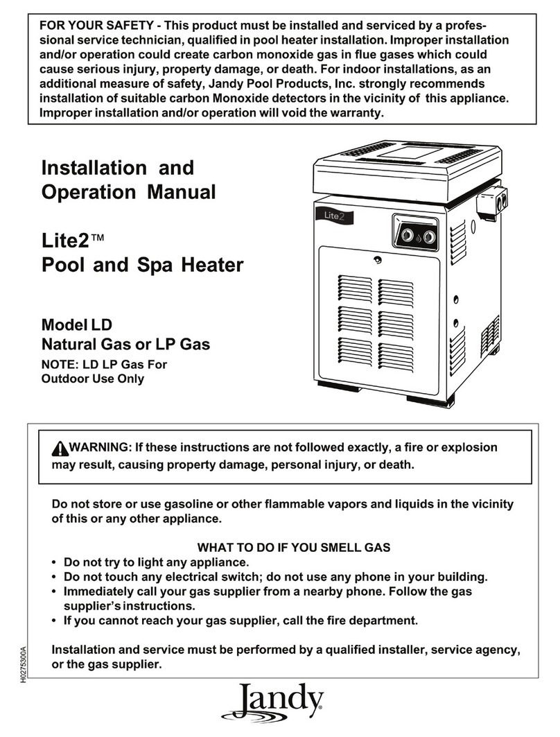 Jandy Lite2 Installation and operation manual