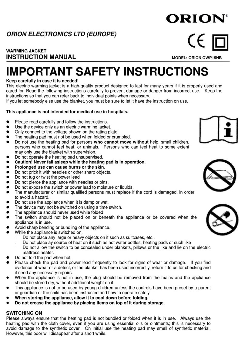 Orion OWP15NB User manual