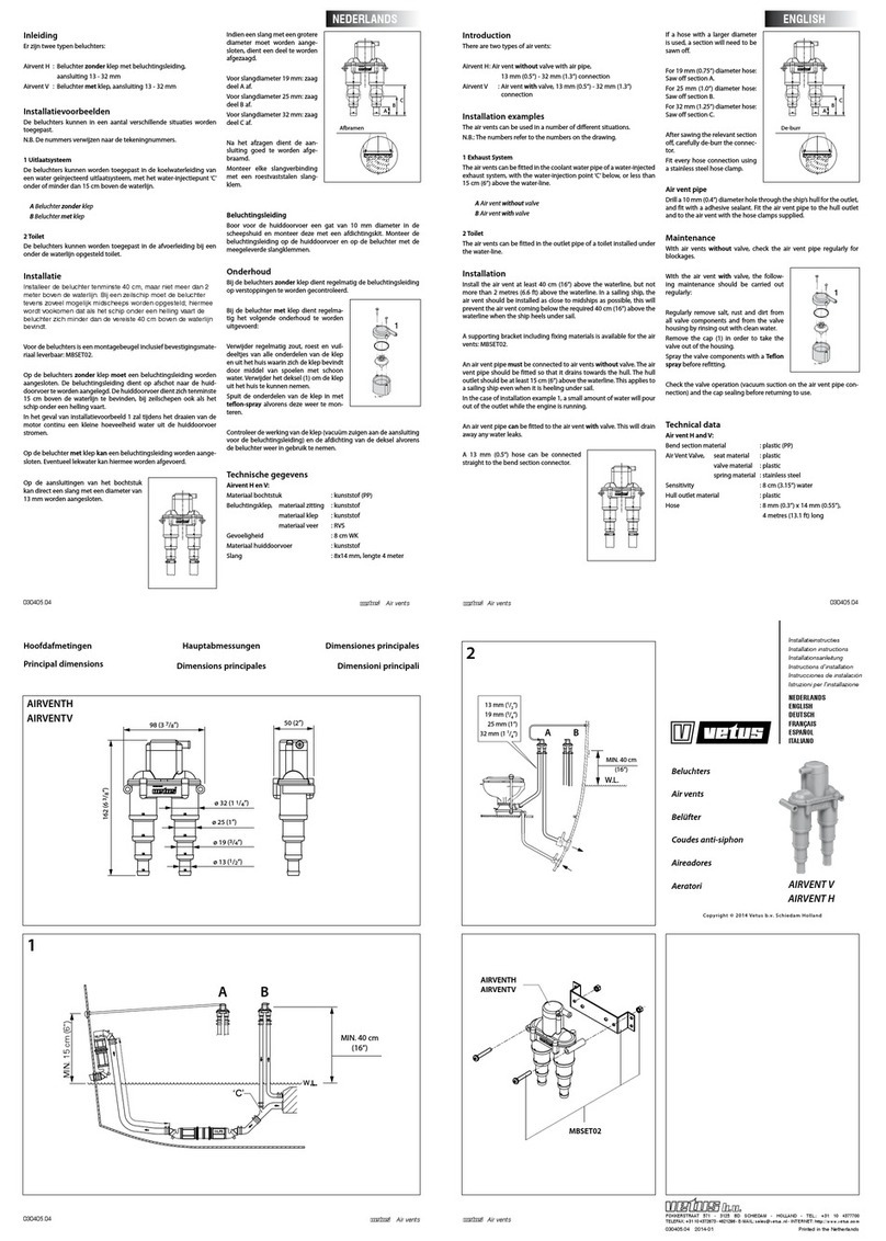 Vetus AIRVENT V User manual