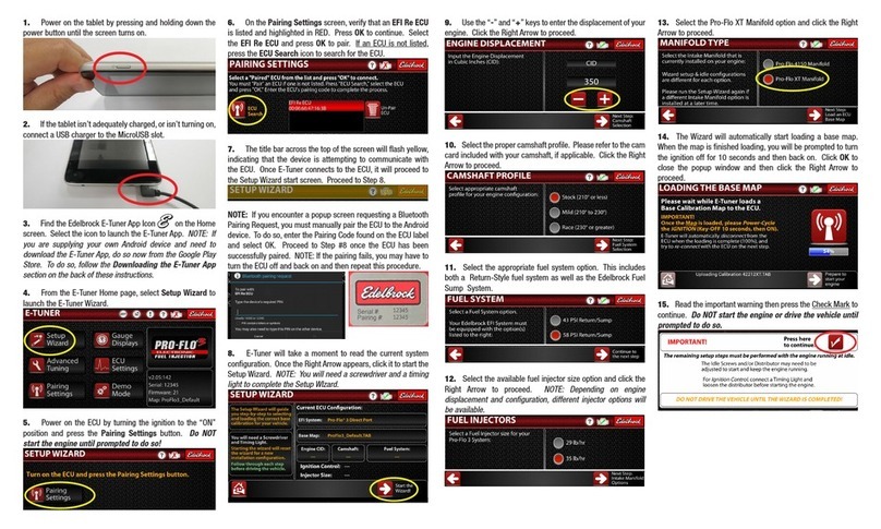 Edelbrock Pro-Flo 3 Quick reference guide