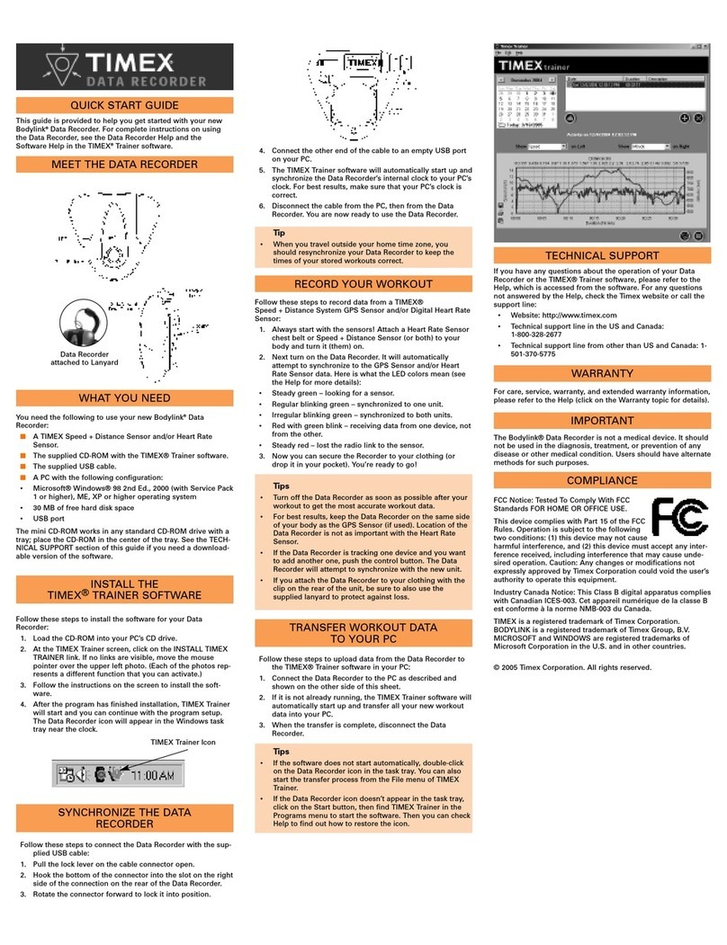 Timex BODYLINK SYSTEM User manual