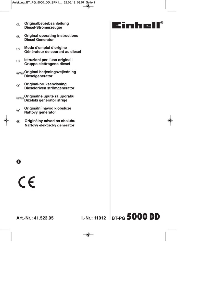 EINHELL BT-PG 5000 DD User manual