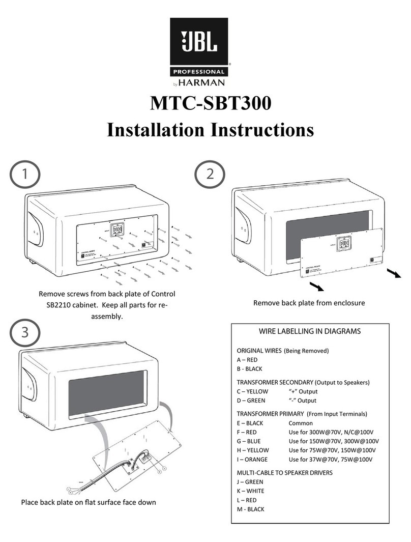 JBL MTC-SBT300 User manual