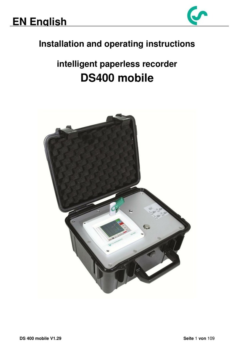 CS Instruments DS400 Installation and operating instructions