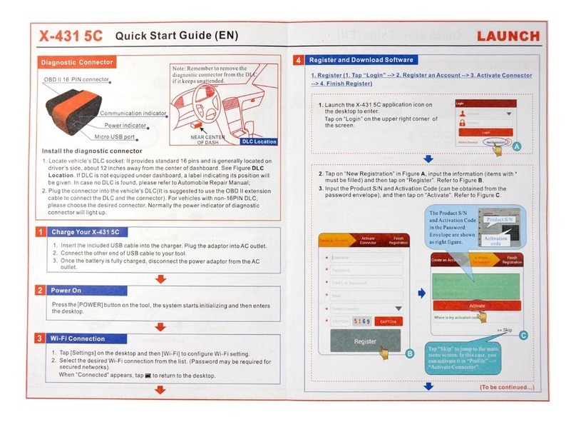 LAUNCH TECH X-431 5C User manual