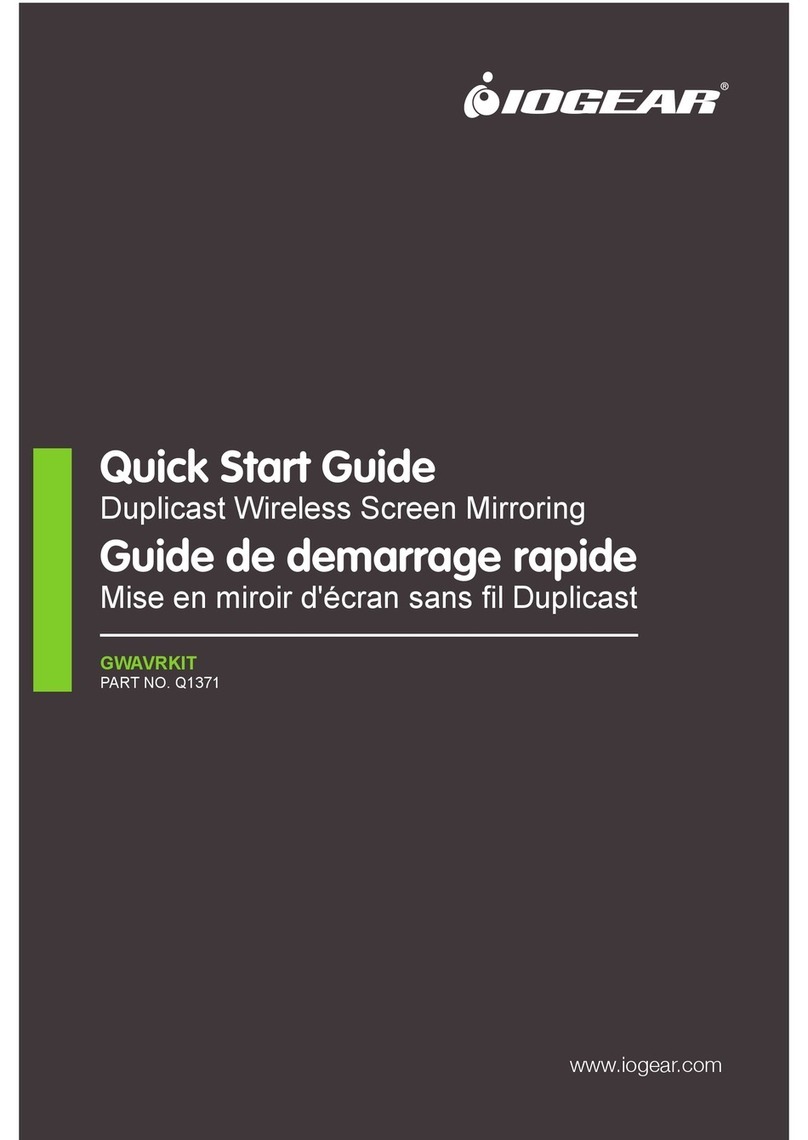 IOGear Duplicast Wireless Screen Mirroring Kit quick start guide