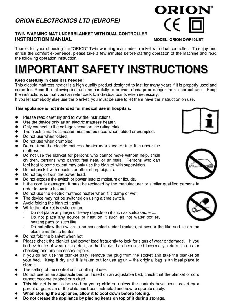 Orion OWP10UBT instruction manual