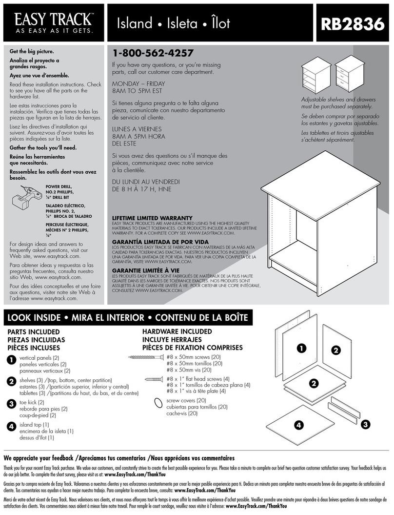 Easy Track Island User manual