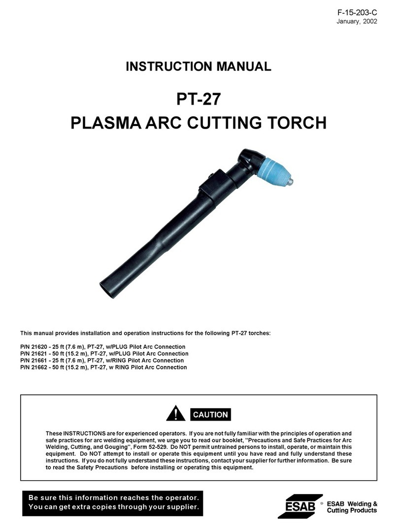 ESAB PT-27 User manual ESAB PT-27 User manual