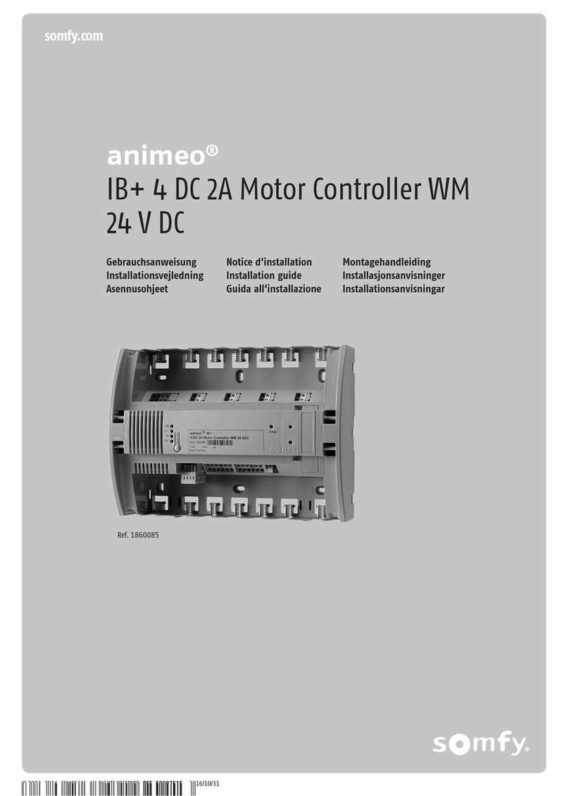 SOMFY Animeo IB+ 4 DC 2A Motor Controller User manual SOMFY Animeo IB+ 4 DC 2A Motor Controller User manual