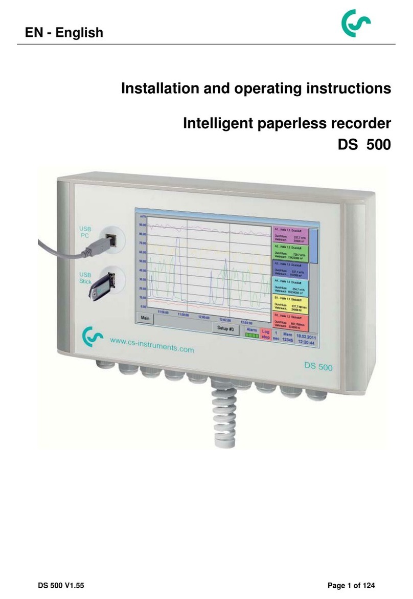 CS Instruments DS 500 Installation and operating instructions