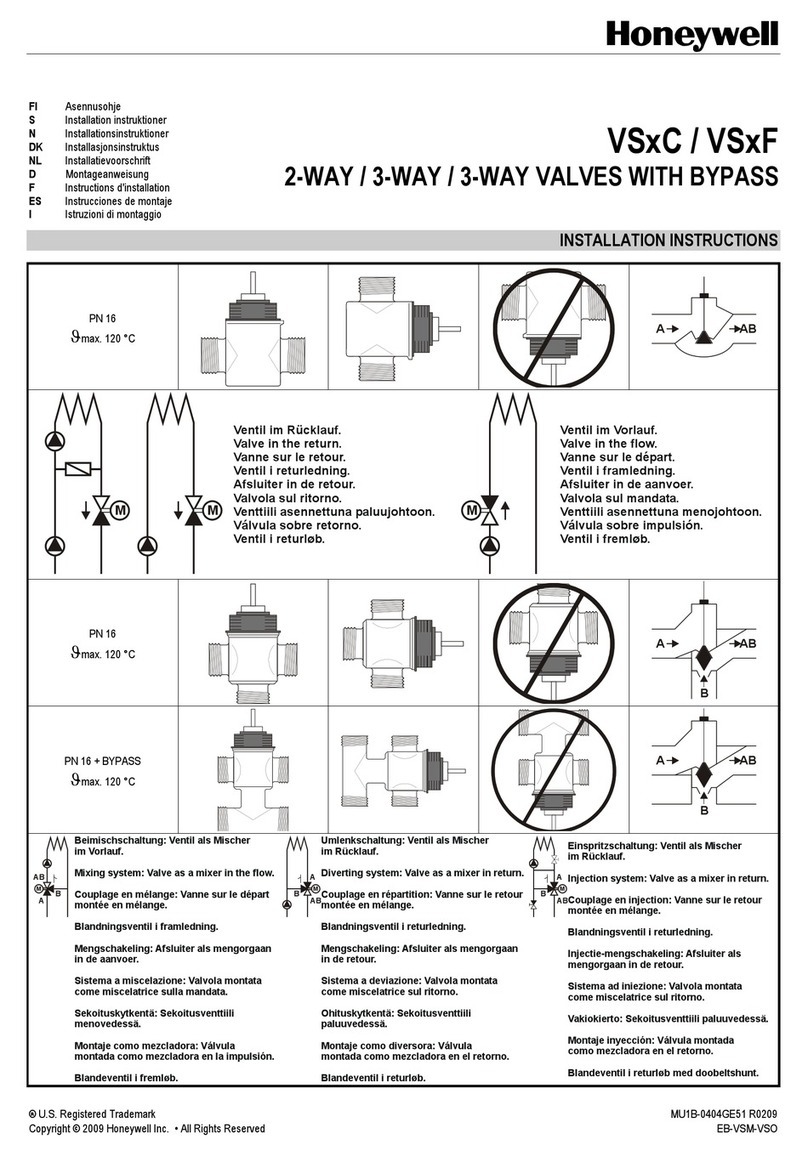 Honeywell VSxF-2 User manual