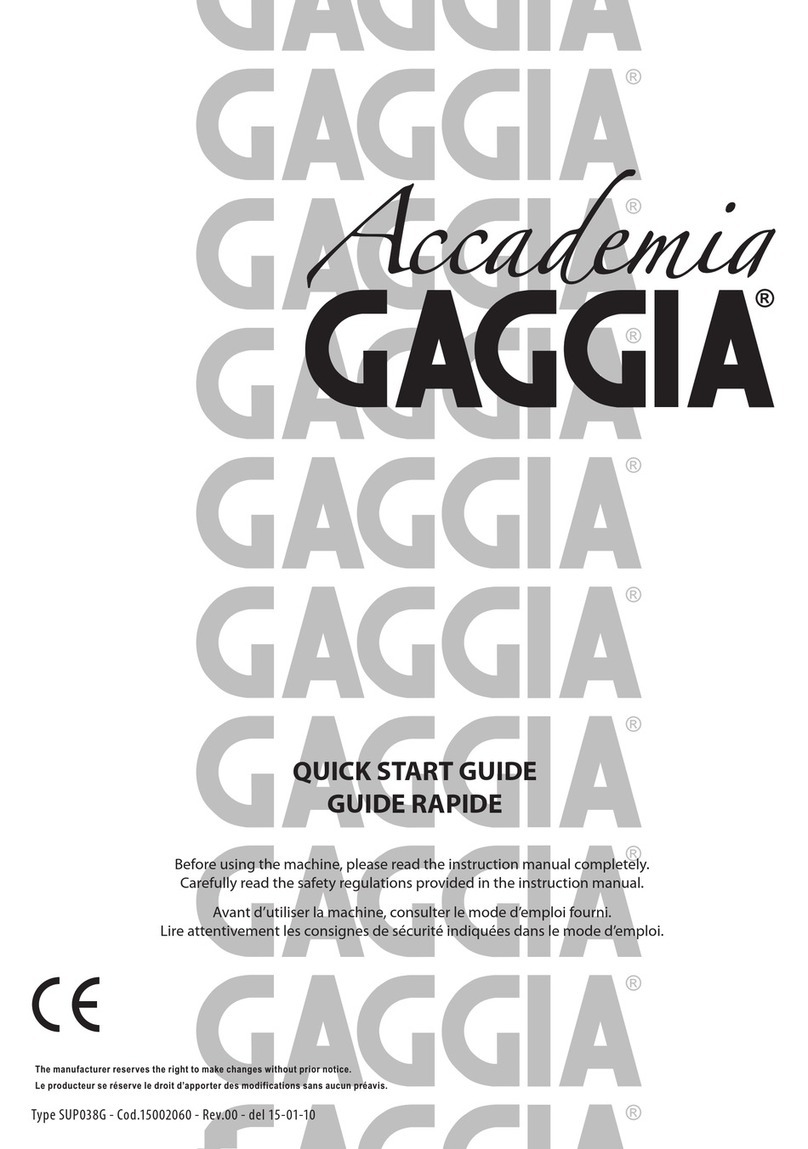 Gaggia Accademia User manual