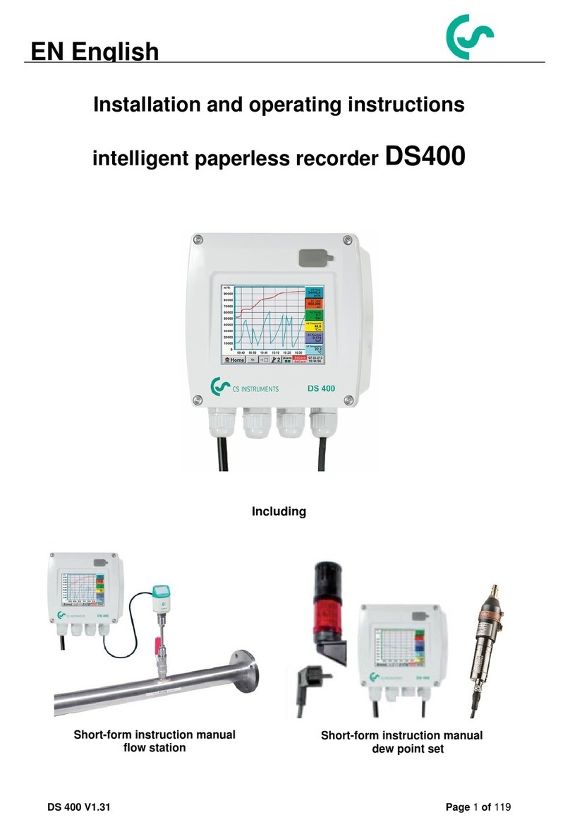 CS Instruments DS400 Installation and operating instructions CS Instruments DS400 Installation and operating instructions