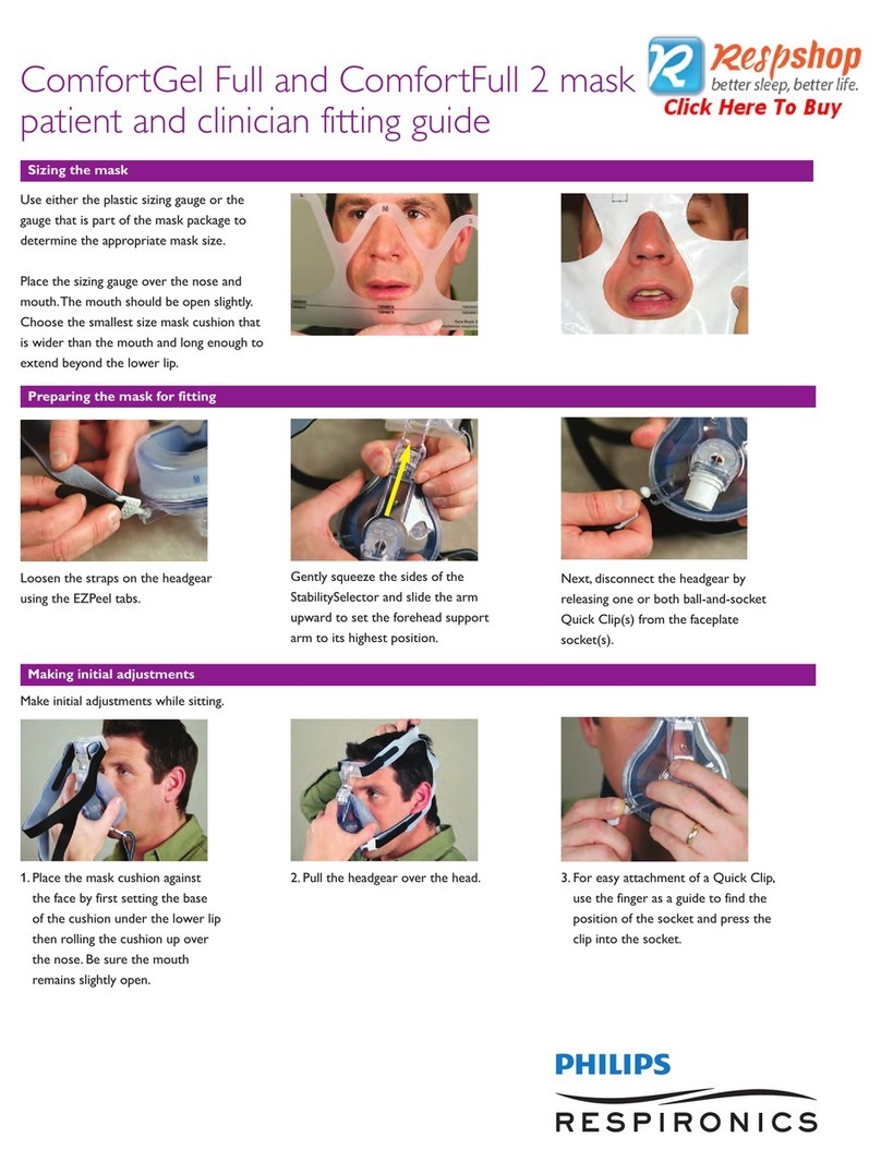 PHILIPS Respironics ComfortGel Fittings guide