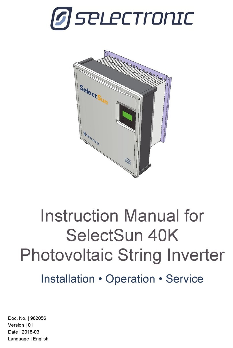 Selectronic SelectSun 40K Nstruction manual