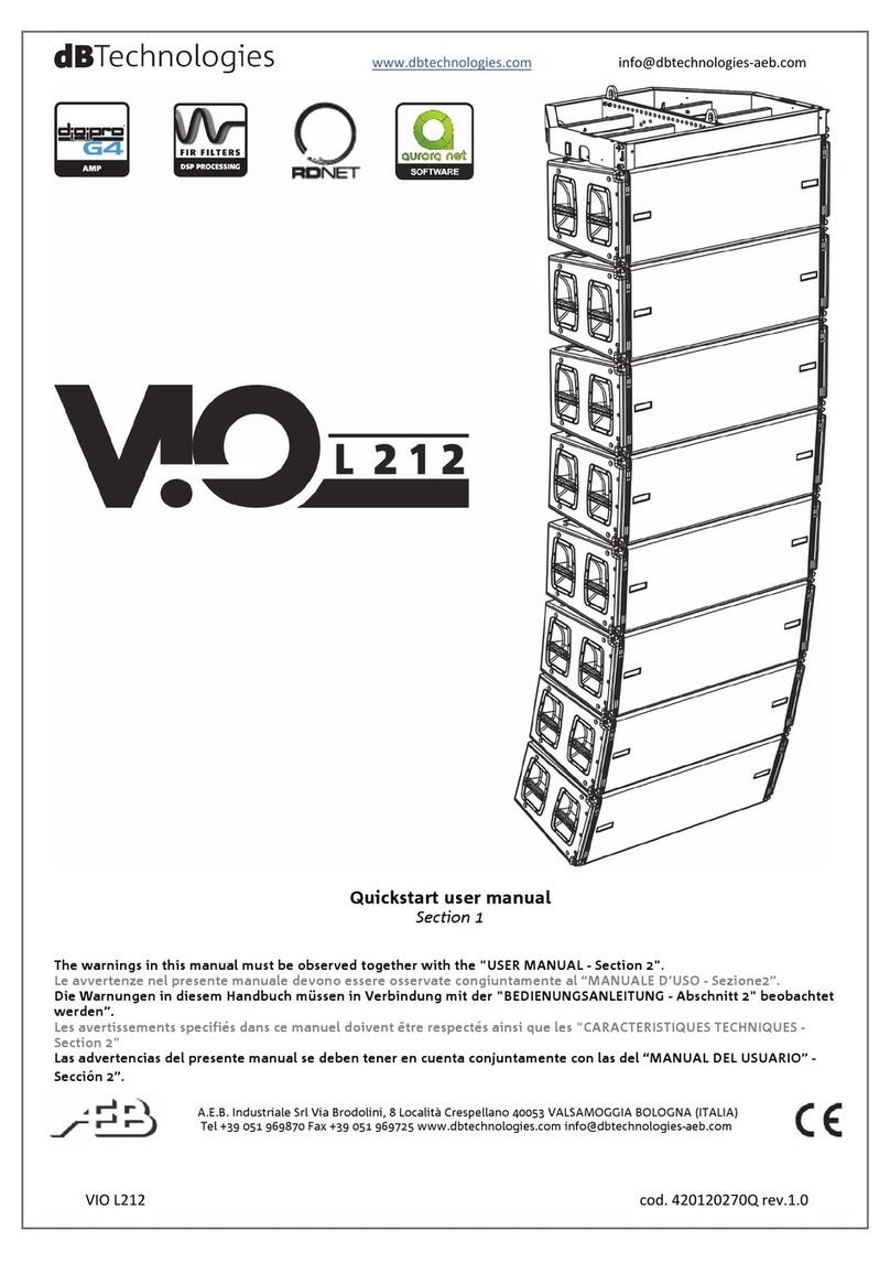 dB Technologies VIO L212 Manual